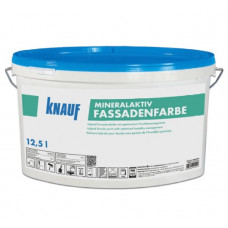 Knauf MineralAktiv Fassadenfarbe Hibrīda fasādes krāsa ar mitruma regulāciju,balta, 12,5L