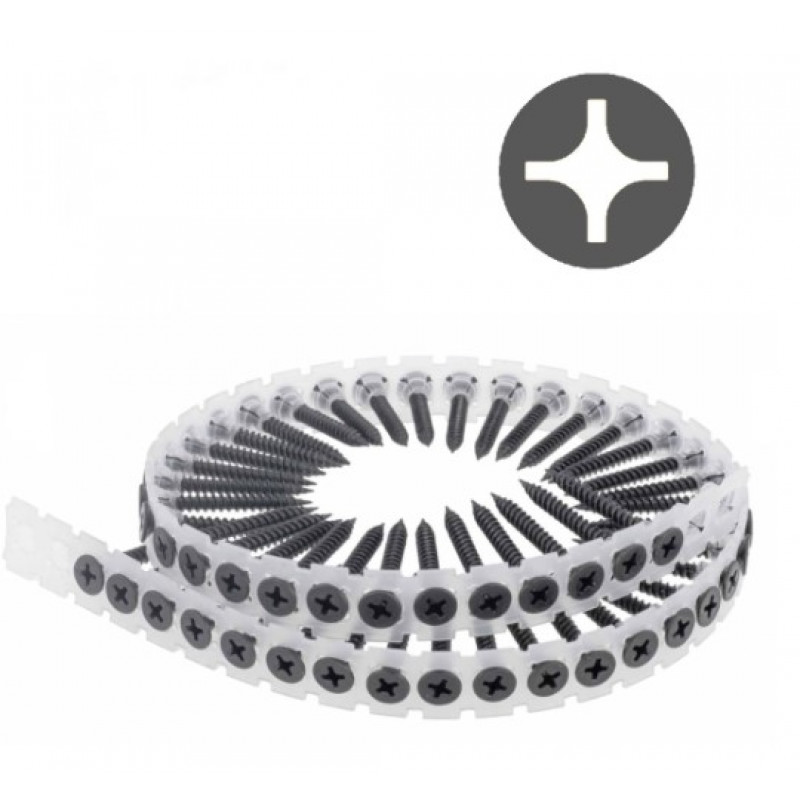 Knauf TN Reģipša skrūve ar smalku vītni, lentās, 3,5x35mm (1000gab)
