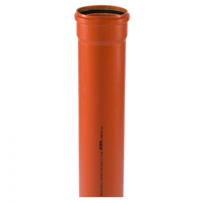 Ostendorf KGEM PVC Ārējās kanalizācijas caurule ar uzmavu, SN8, DN200mm, 3m