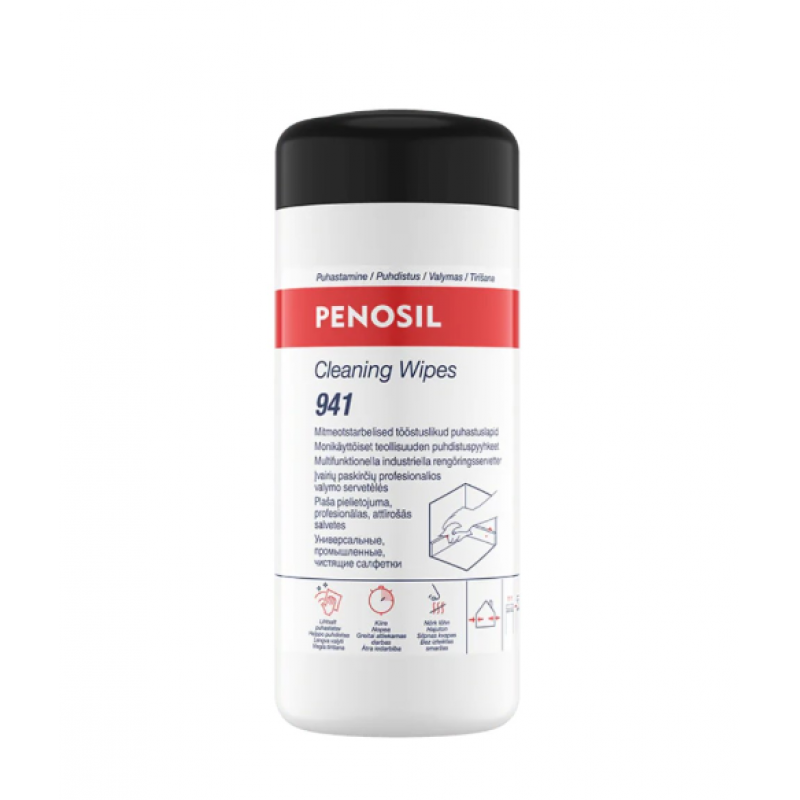 Penosil Cleaning Wipes 941 Plaša pielietojuma profesionālas attīrošās salvetes,15.6 x 21.3 cm salvetes, 50gb