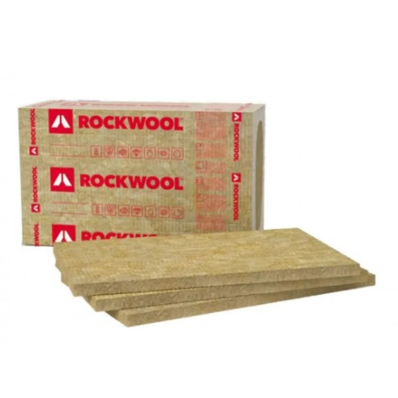 Rockwool Frontrock S Nedegošas akmens vates plāksnes fasādei 50x600x1000mm, iepak. 2.4m2