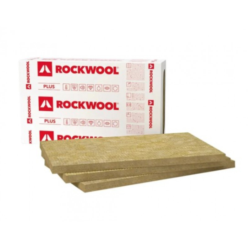 Rockwool Frontrock Plus Akmens vates plāksnes fasādei, zemapmetuma ārsienu siltināšanai 220x600x100mm, iepak. 0.6m2