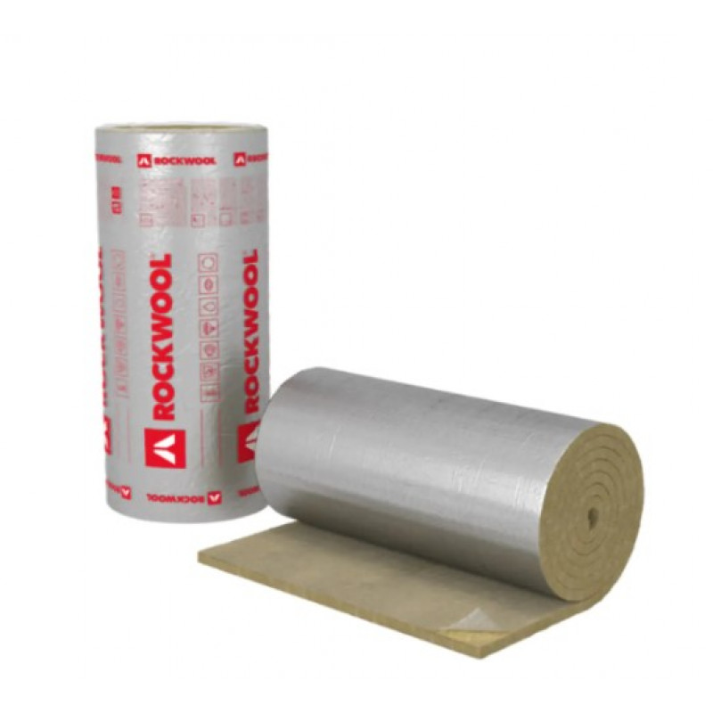 Rockwool Klimamat  (Alu Lamella Mat) Vertikāli orientētas šķiedras akmens vates ruļpaklājs 20x1000x8000mm, iepak. 10m2