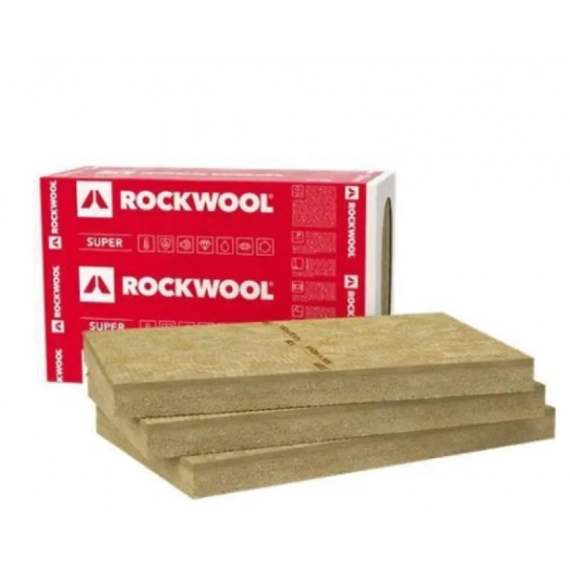 Rockwool Steprock Super Ugunsdrošas grīdas akmens vates plāksnes 30x600x1000m, palete 6m2
