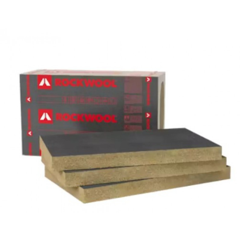 Rockwool Ventirock F Pretvēja izolācijas plāksnēs ar stikla šķiedras auduma pārklājumu, 50x600x1000mm, palete 144m2