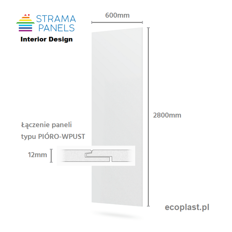 Strama Panels sienas panelis 2800x600 Light Grey Textile V