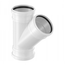 Uponor Decibel Skaņu slāpējošas kanalizācijas trejgabals ar uzmavām 45°, D110/110mm