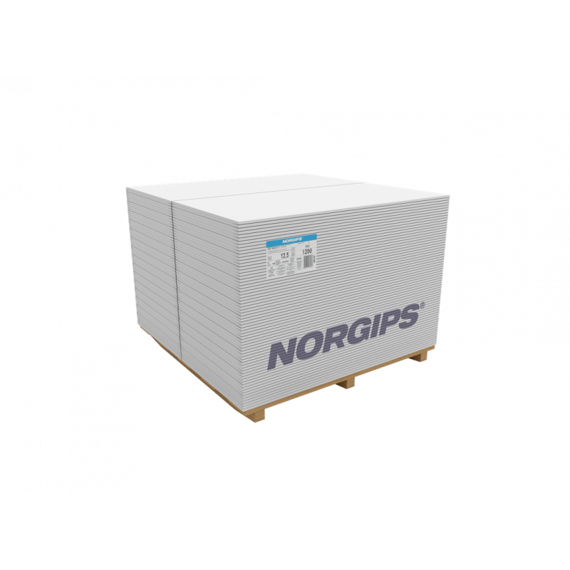 Norgips S (GKB) standarta reģipsis (ģipškartons) 12,5x1200x2500mm